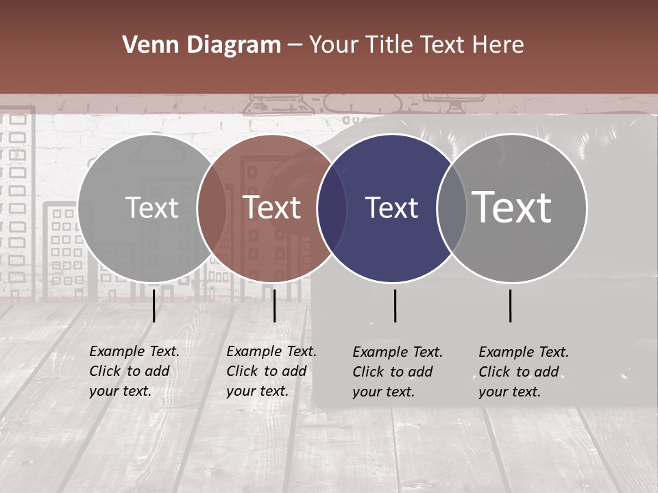 A Black Leather Chair Sitting In Front Of A Brick Wall PowerPoint Template