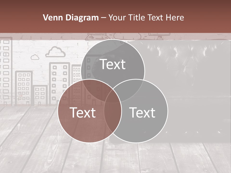 A Black Leather Chair Sitting In Front Of A Brick Wall PowerPoint Template