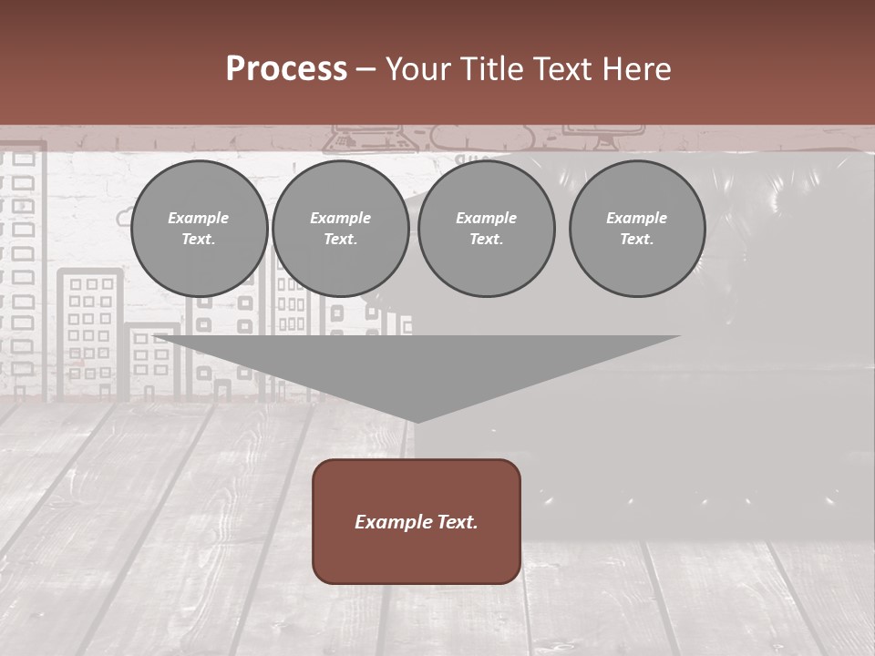 A Black Leather Chair Sitting In Front Of A Brick Wall PowerPoint Template