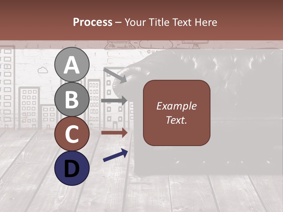 A Black Leather Chair Sitting In Front Of A Brick Wall PowerPoint Template