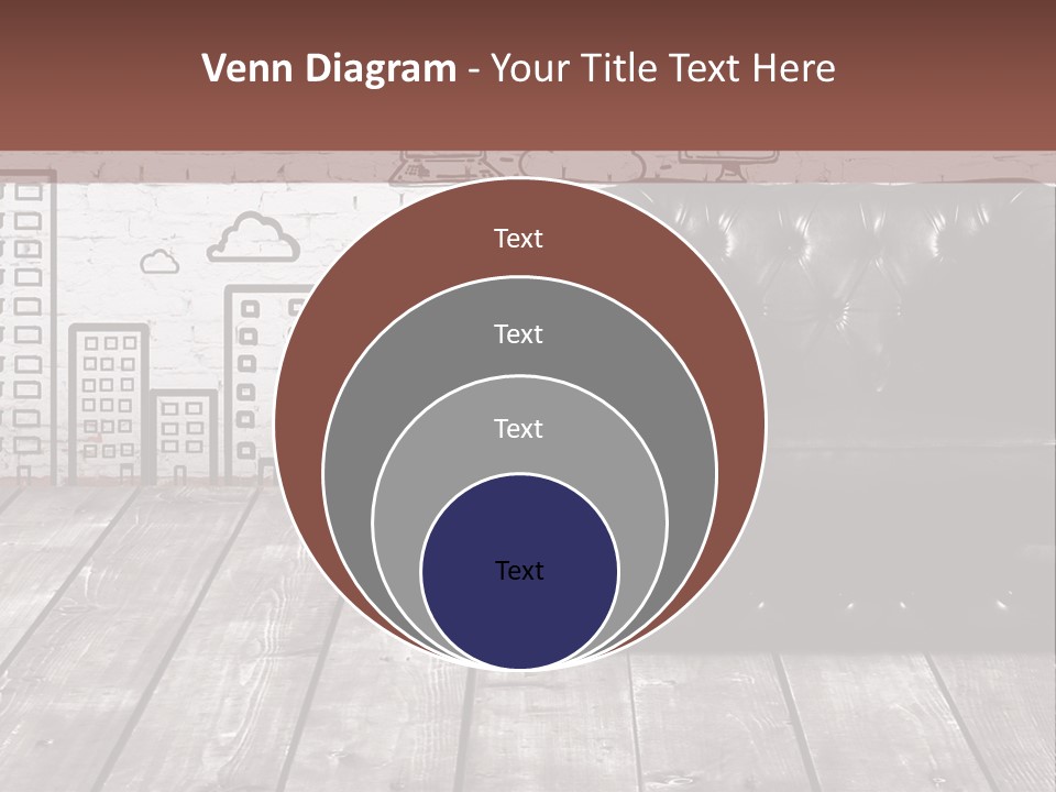 A Black Leather Chair Sitting In Front Of A Brick Wall PowerPoint Template