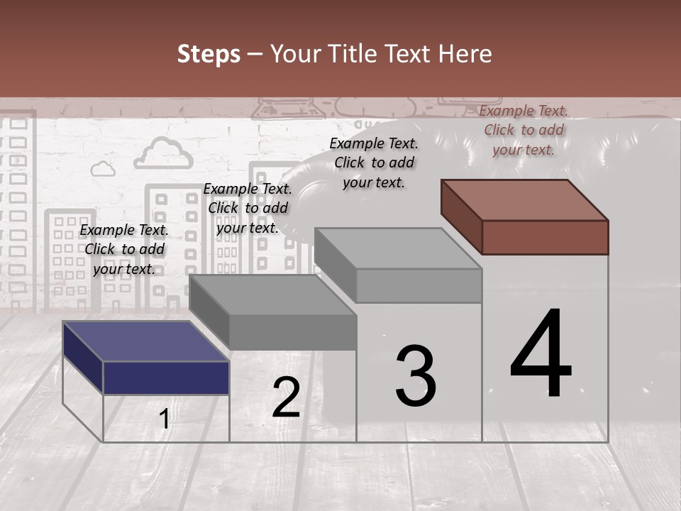 A Black Leather Chair Sitting In Front Of A Brick Wall PowerPoint Template