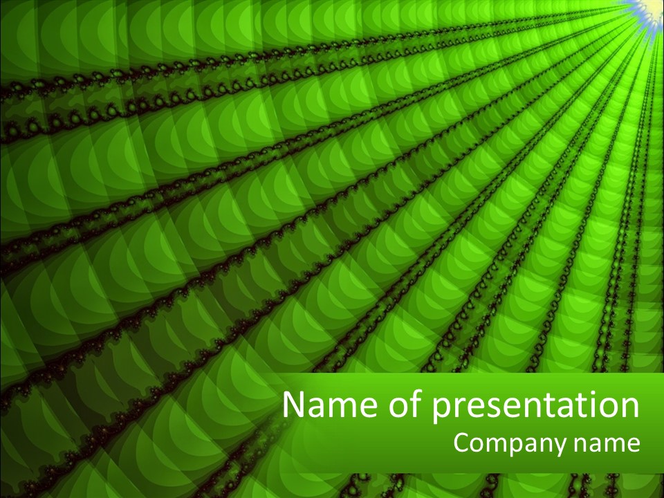 A Green Abstract Background With Lots Of Circles PowerPoint Template