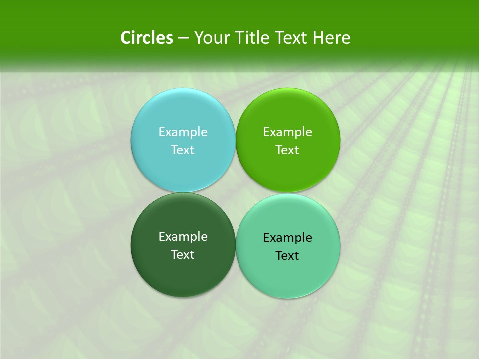 A Green Abstract Background With Lots Of Circles PowerPoint Template