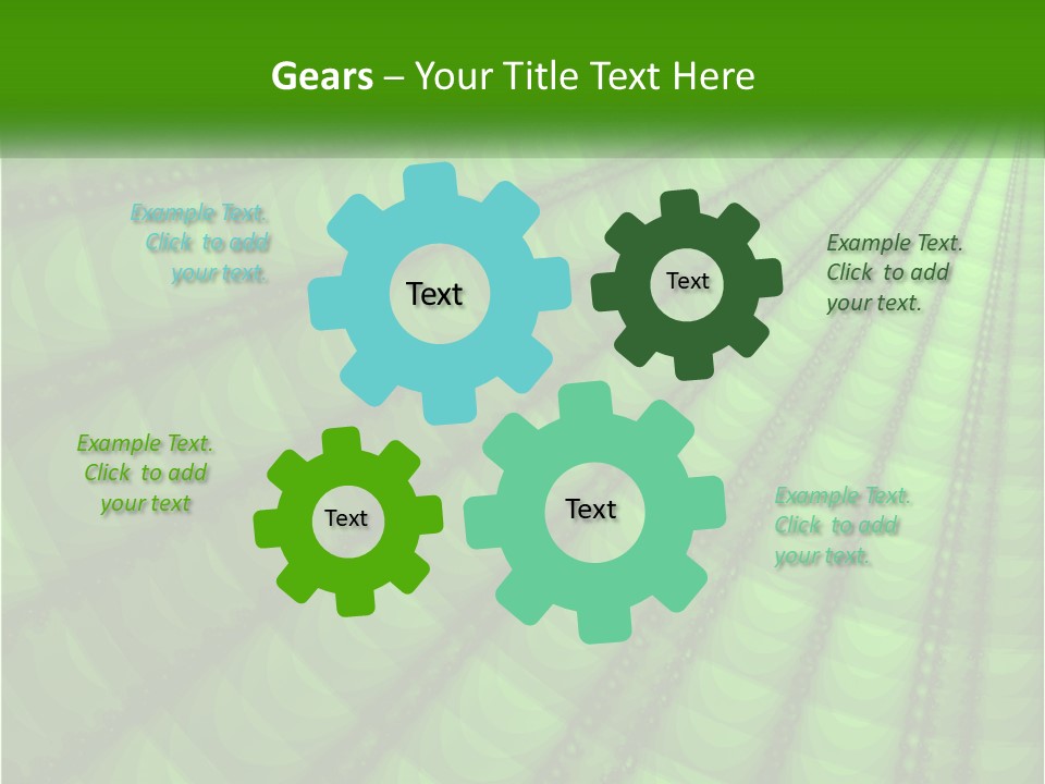 A Green Abstract Background With Lots Of Circles PowerPoint Template