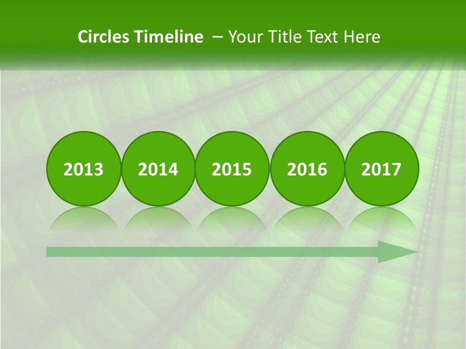 A Green Abstract Background With Lots Of Circles PowerPoint Template