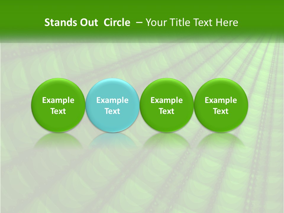 A Green Abstract Background With Lots Of Circles PowerPoint Template