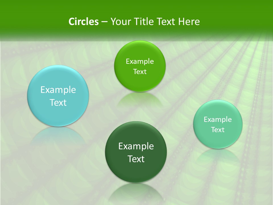 A Green Abstract Background With Lots Of Circles PowerPoint Template