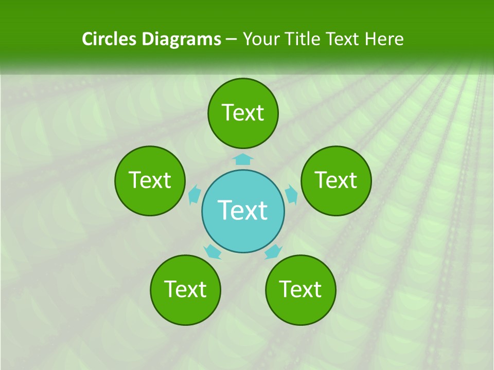 A Green Abstract Background With Lots Of Circles PowerPoint Template