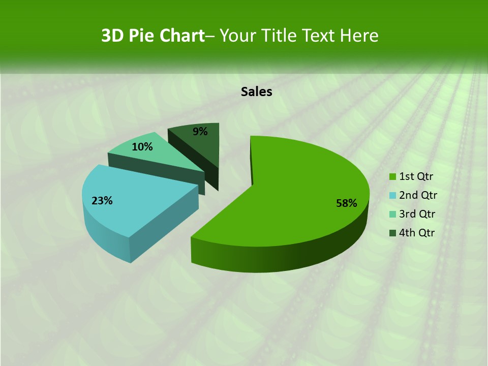 A Green Abstract Background With Lots Of Circles PowerPoint Template