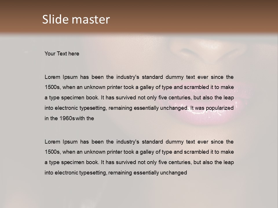 A Woman With A Hat On Her Head PowerPoint Template