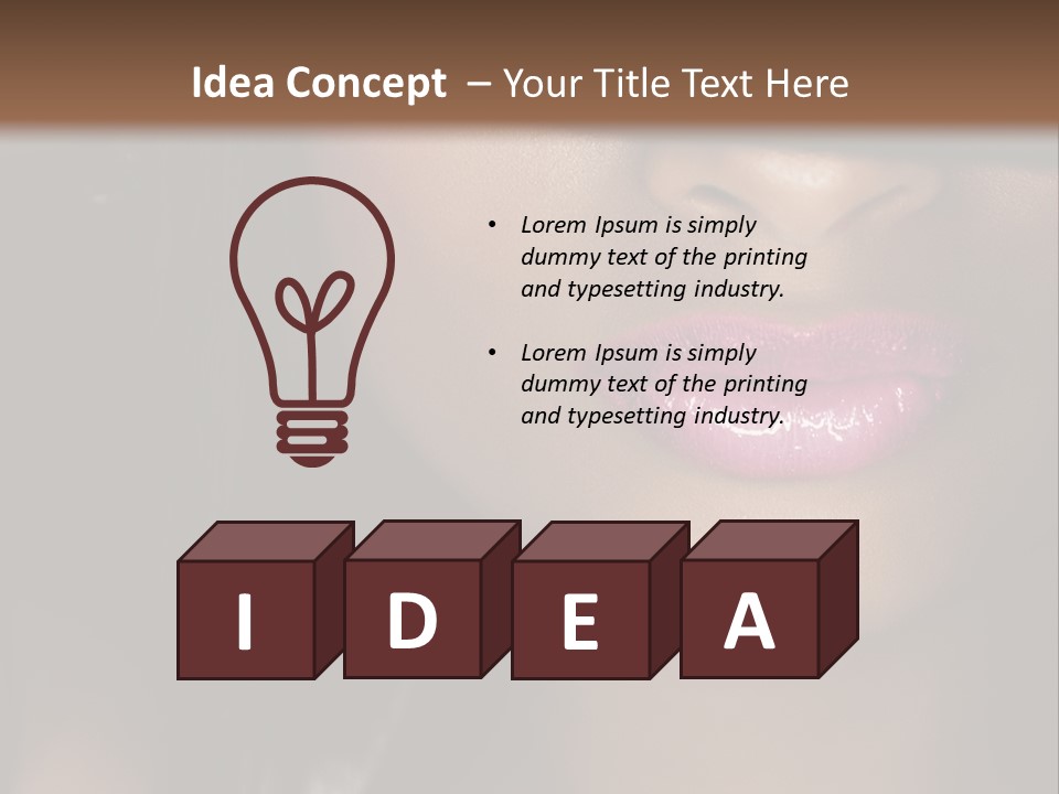 A Woman With A Hat On Her Head PowerPoint Template