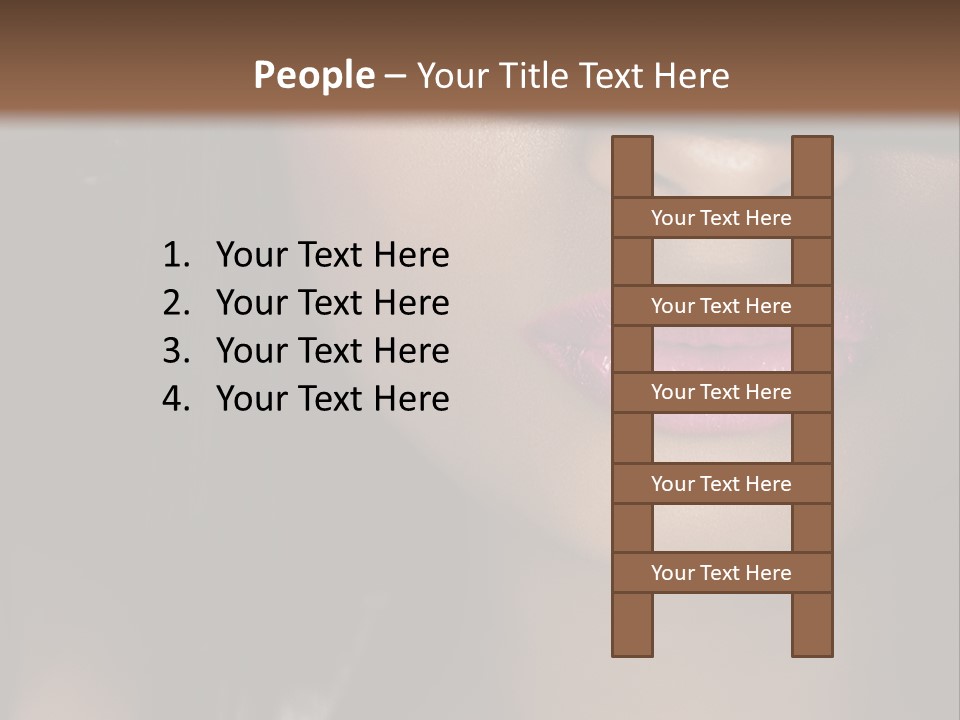 A Woman With A Hat On Her Head PowerPoint Template