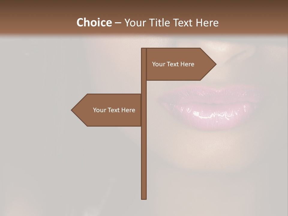 A Woman With A Hat On Her Head PowerPoint Template