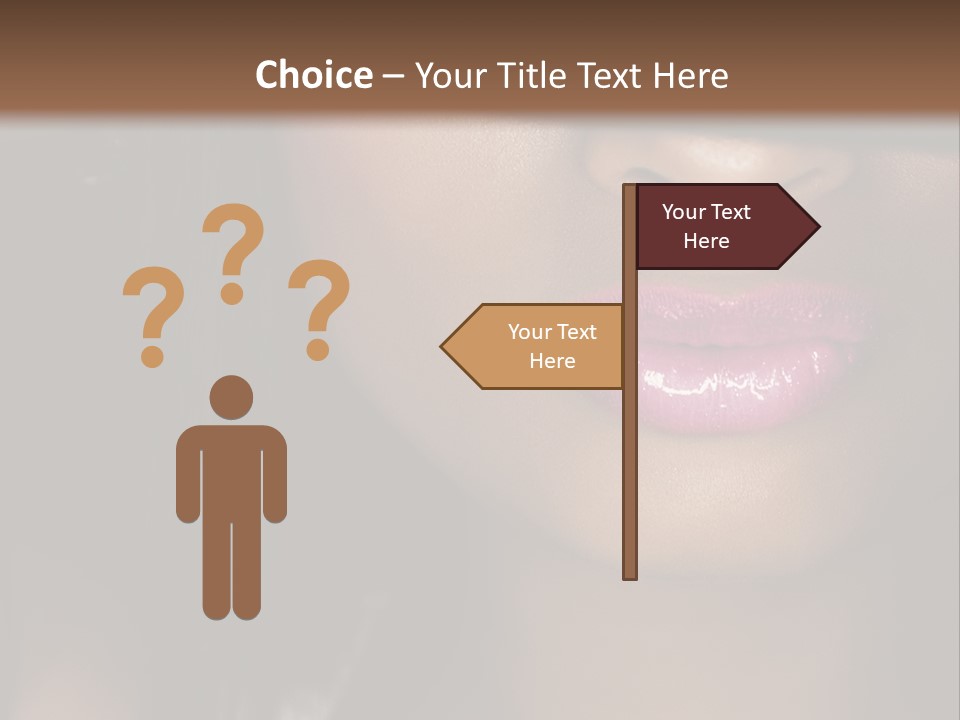 A Woman With A Hat On Her Head PowerPoint Template