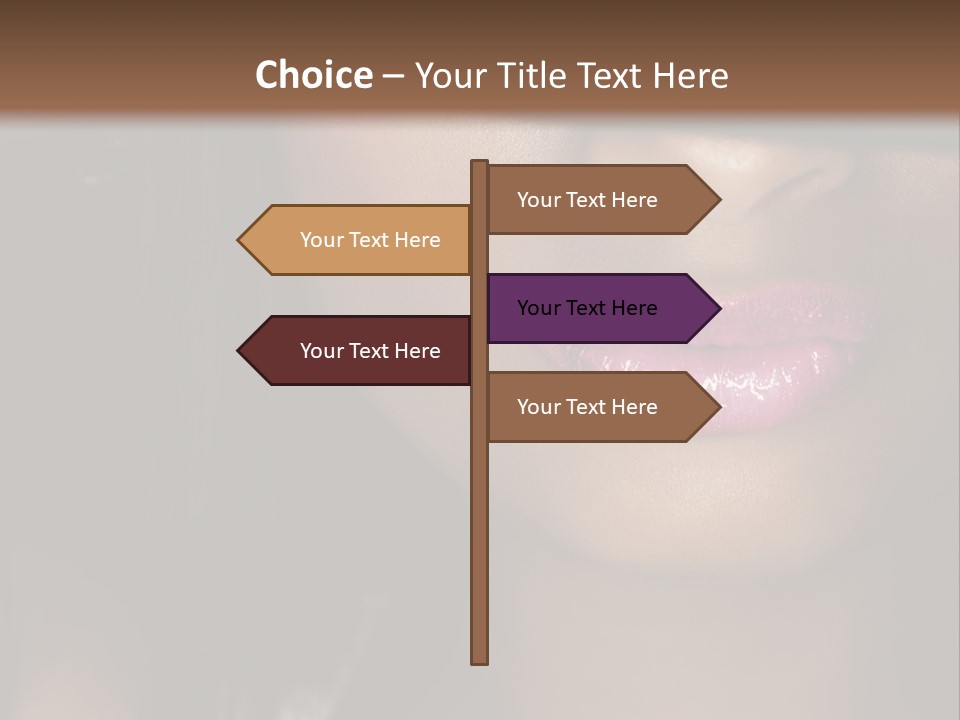 A Woman With A Hat On Her Head PowerPoint Template