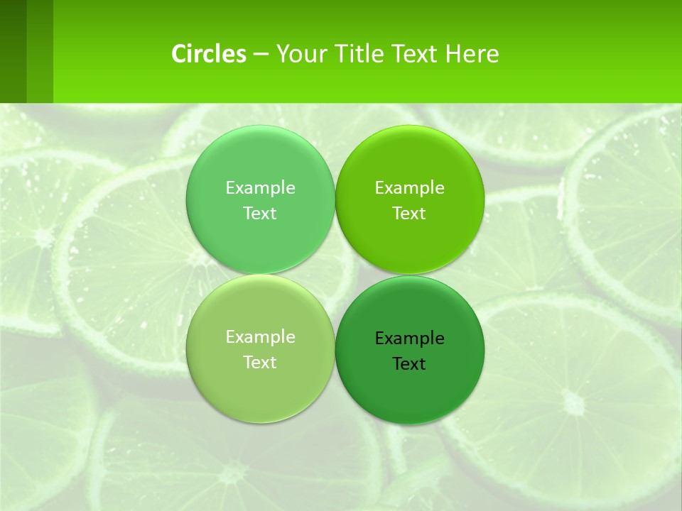 A Group Of Limes With Water Droplets On Them PowerPoint Template