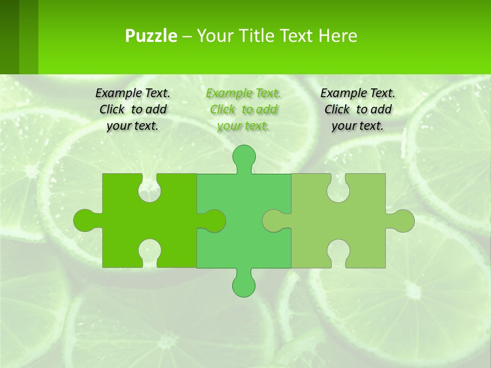 A Group Of Limes With Water Droplets On Them PowerPoint Template