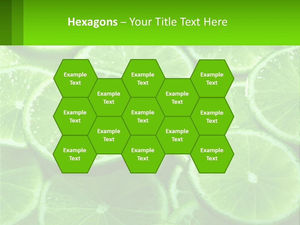 A Group Of Limes With Water Droplets On Them PowerPoint Template