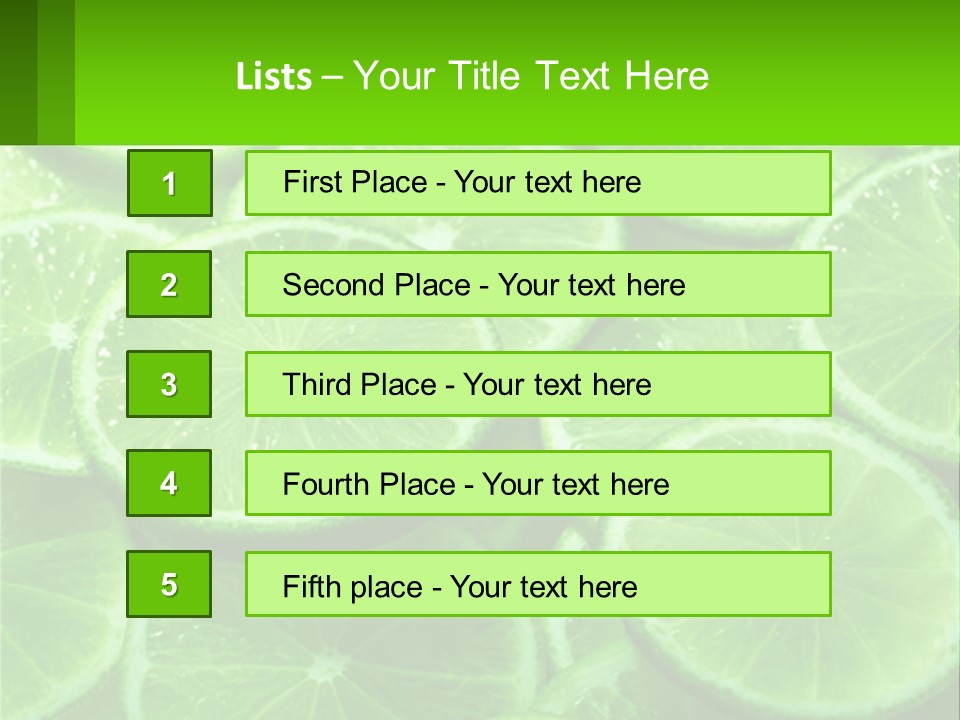 A Group Of Limes With Water Droplets On Them PowerPoint Template