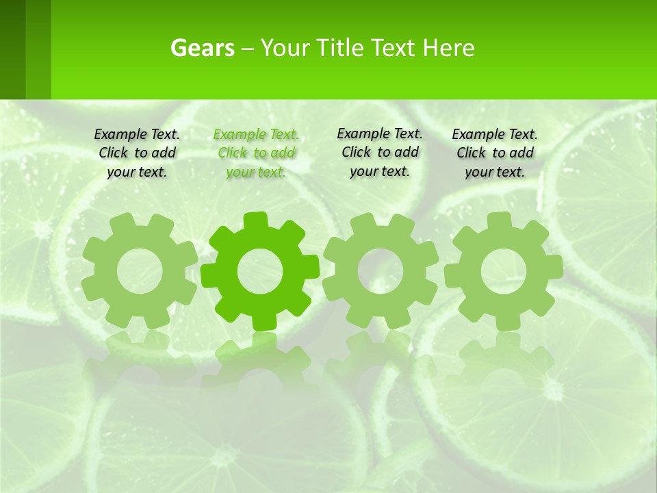 A Group Of Limes With Water Droplets On Them PowerPoint Template