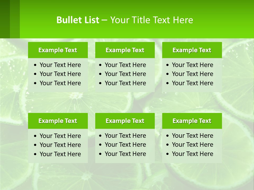 A Group Of Limes With Water Droplets On Them PowerPoint Template