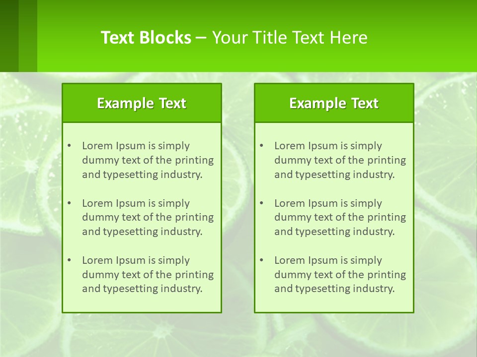 A Group Of Limes With Water Droplets On Them PowerPoint Template