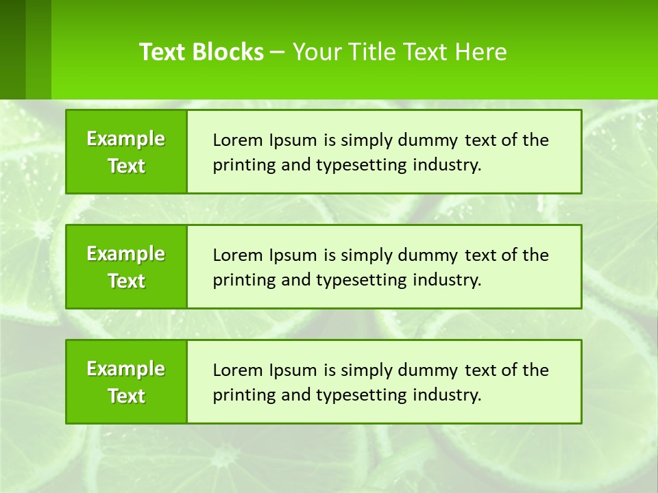 A Group Of Limes With Water Droplets On Them PowerPoint Template