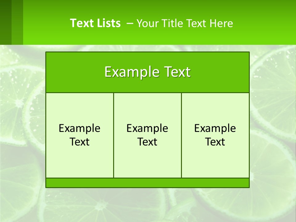 A Group Of Limes With Water Droplets On Them PowerPoint Template