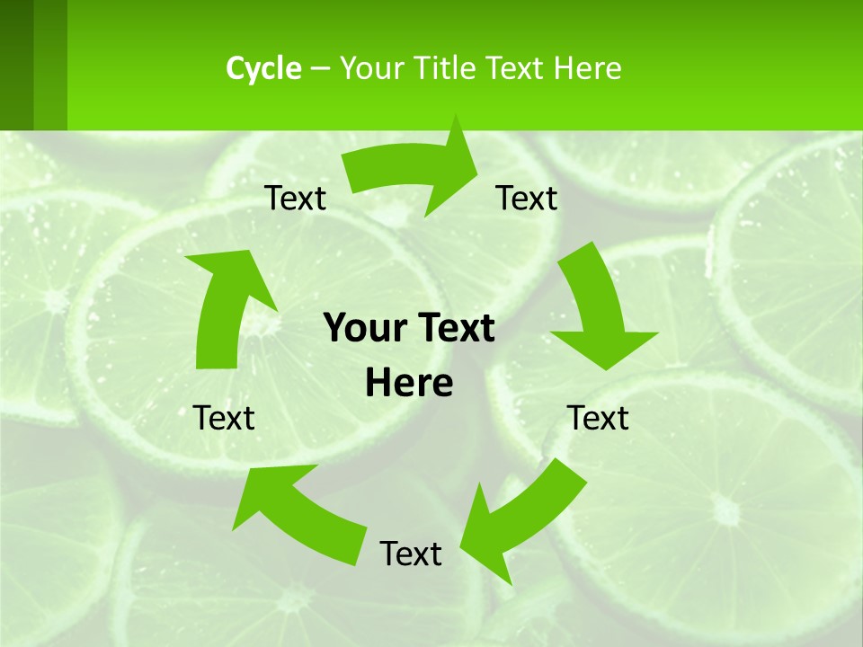 A Group Of Limes With Water Droplets On Them PowerPoint Template