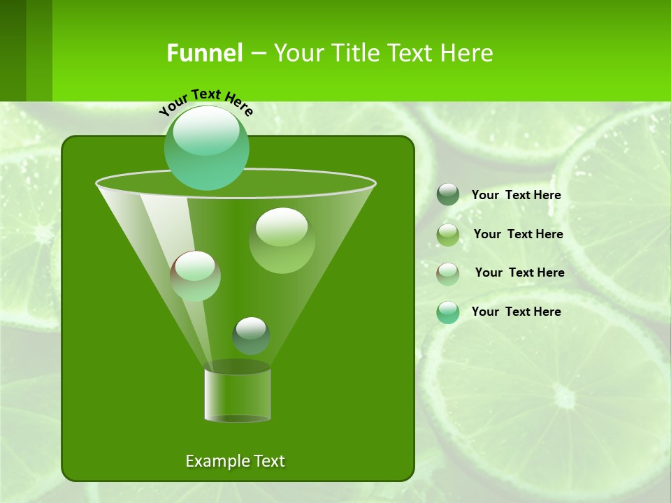 A Group Of Limes With Water Droplets On Them PowerPoint Template