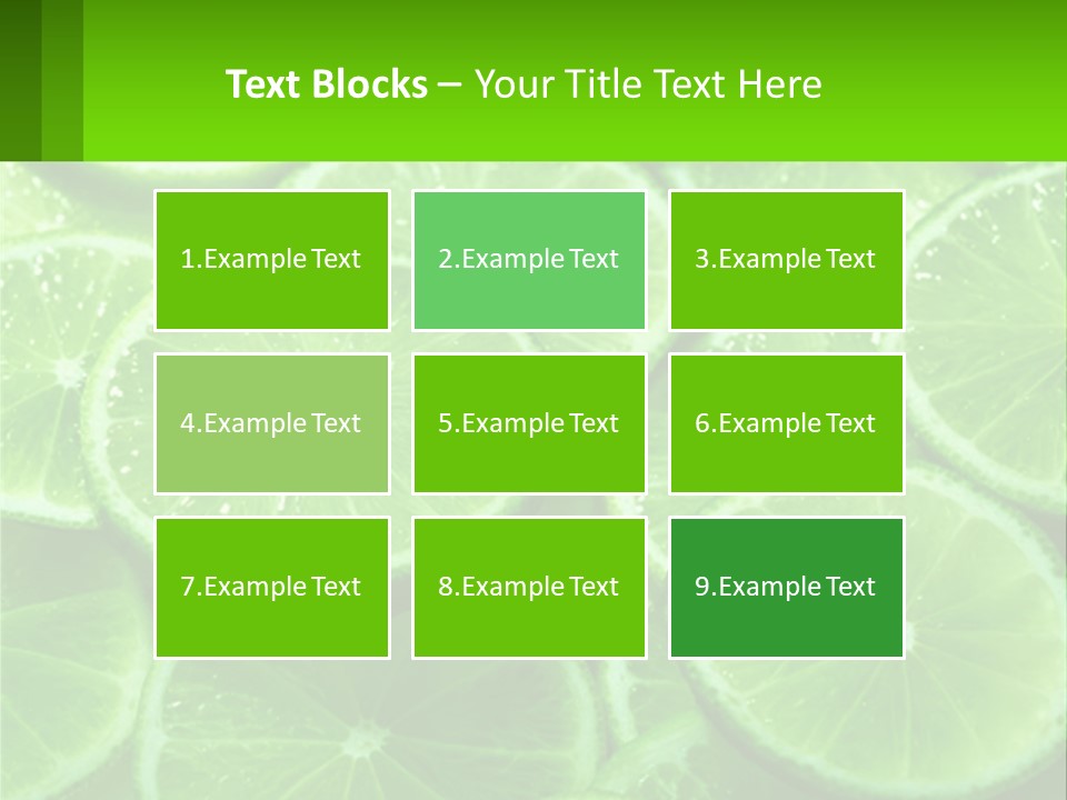 A Group Of Limes With Water Droplets On Them PowerPoint Template