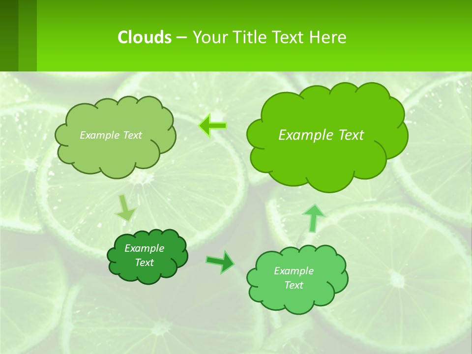 A Group Of Limes With Water Droplets On Them PowerPoint Template