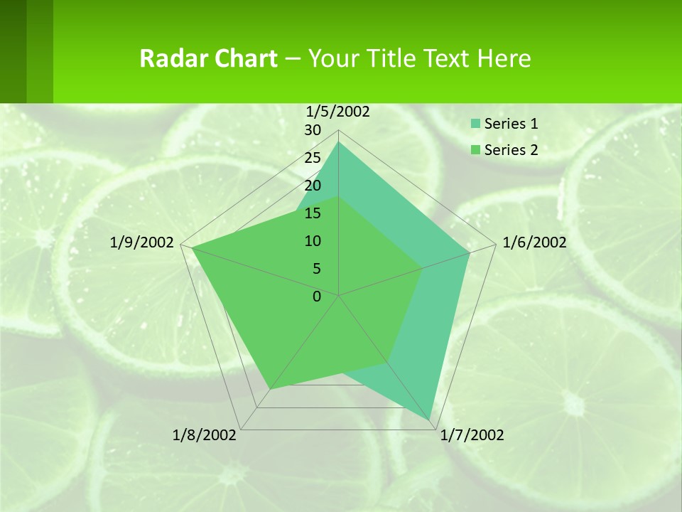 A Group Of Limes With Water Droplets On Them PowerPoint Template