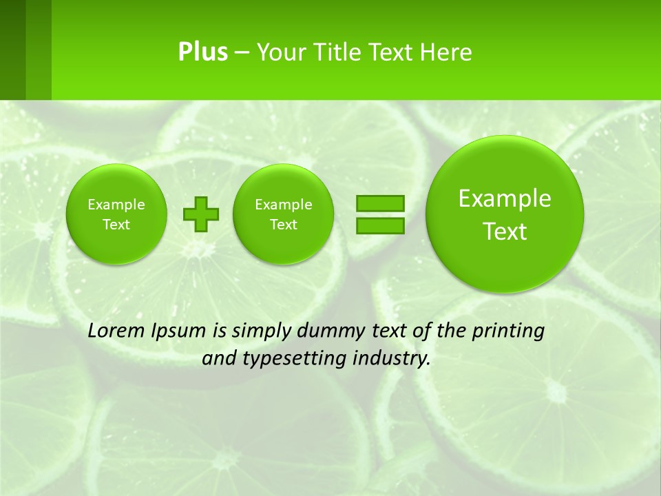 A Group Of Limes With Water Droplets On Them PowerPoint Template