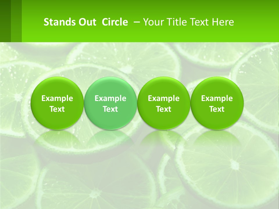 A Group Of Limes With Water Droplets On Them PowerPoint Template