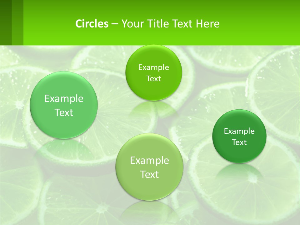 A Group Of Limes With Water Droplets On Them PowerPoint Template