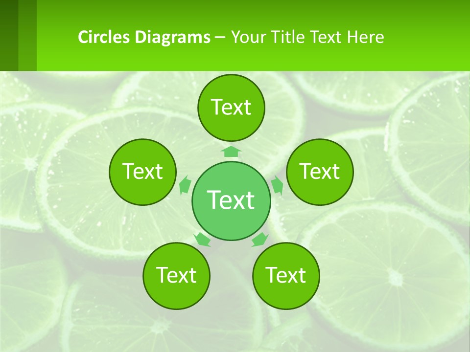A Group Of Limes With Water Droplets On Them PowerPoint Template