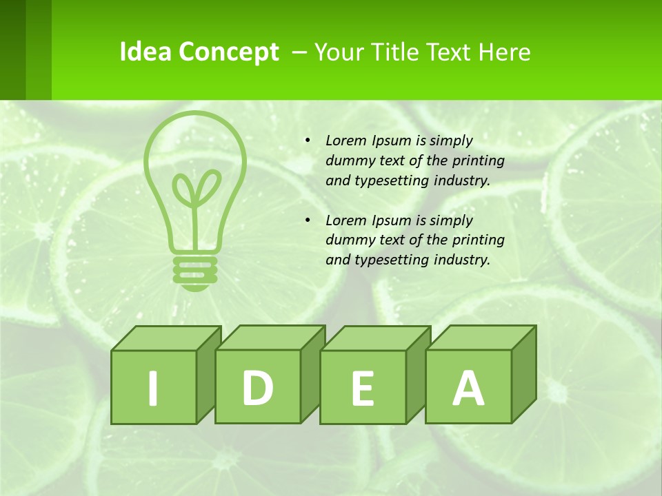 A Group Of Limes With Water Droplets On Them PowerPoint Template