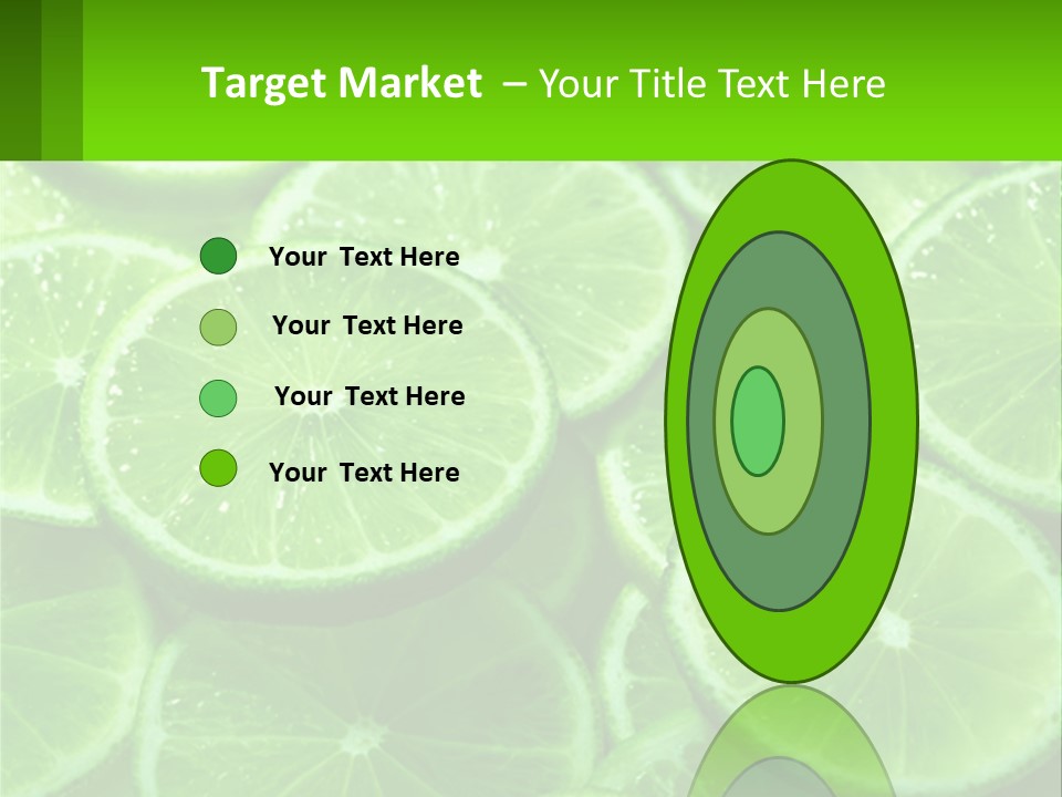 A Group Of Limes With Water Droplets On Them PowerPoint Template