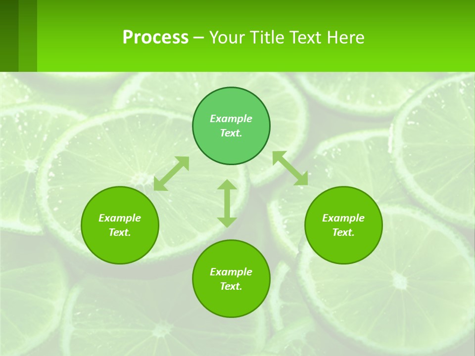 A Group Of Limes With Water Droplets On Them PowerPoint Template