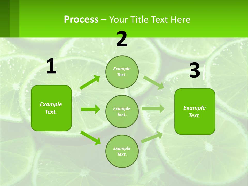 A Group Of Limes With Water Droplets On Them PowerPoint Template