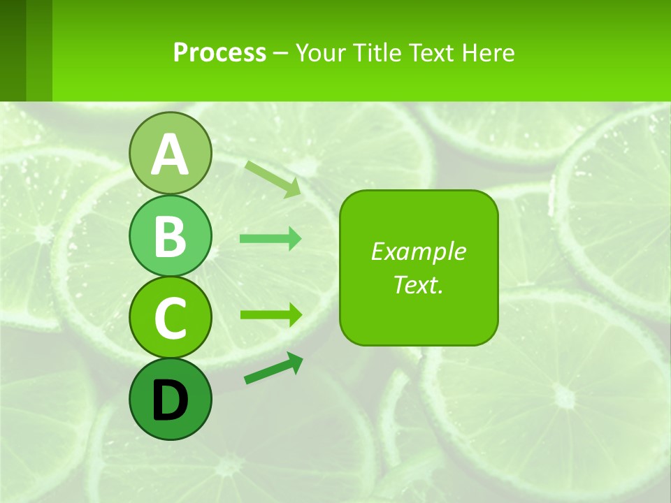 A Group Of Limes With Water Droplets On Them PowerPoint Template