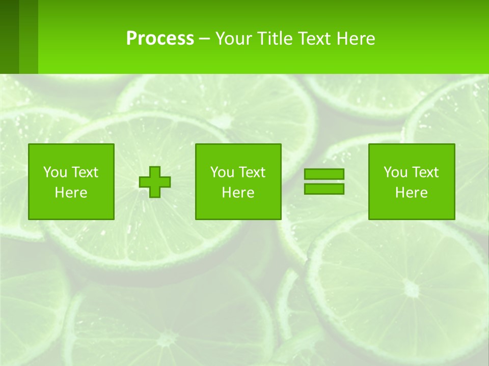 A Group Of Limes With Water Droplets On Them PowerPoint Template