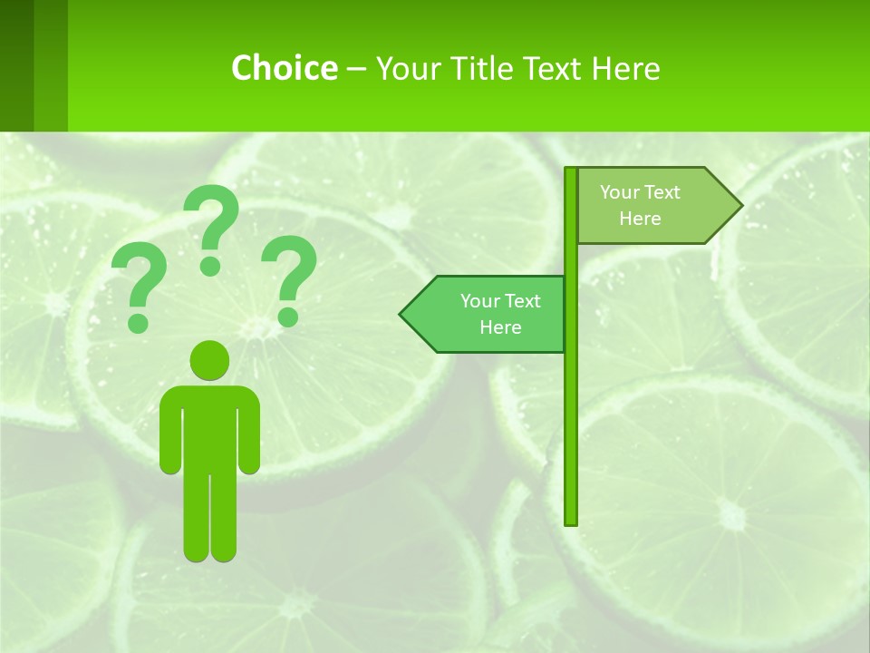 A Group Of Limes With Water Droplets On Them PowerPoint Template