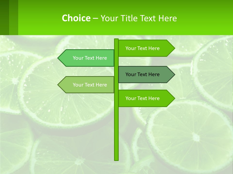 A Group Of Limes With Water Droplets On Them PowerPoint Template