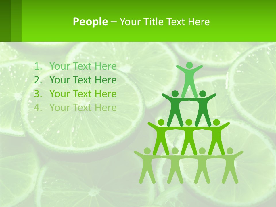 A Group Of Limes With Water Droplets On Them PowerPoint Template