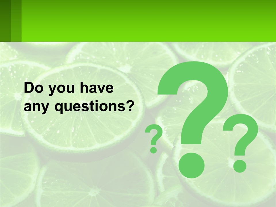 A Group Of Limes With Water Droplets On Them PowerPoint Template