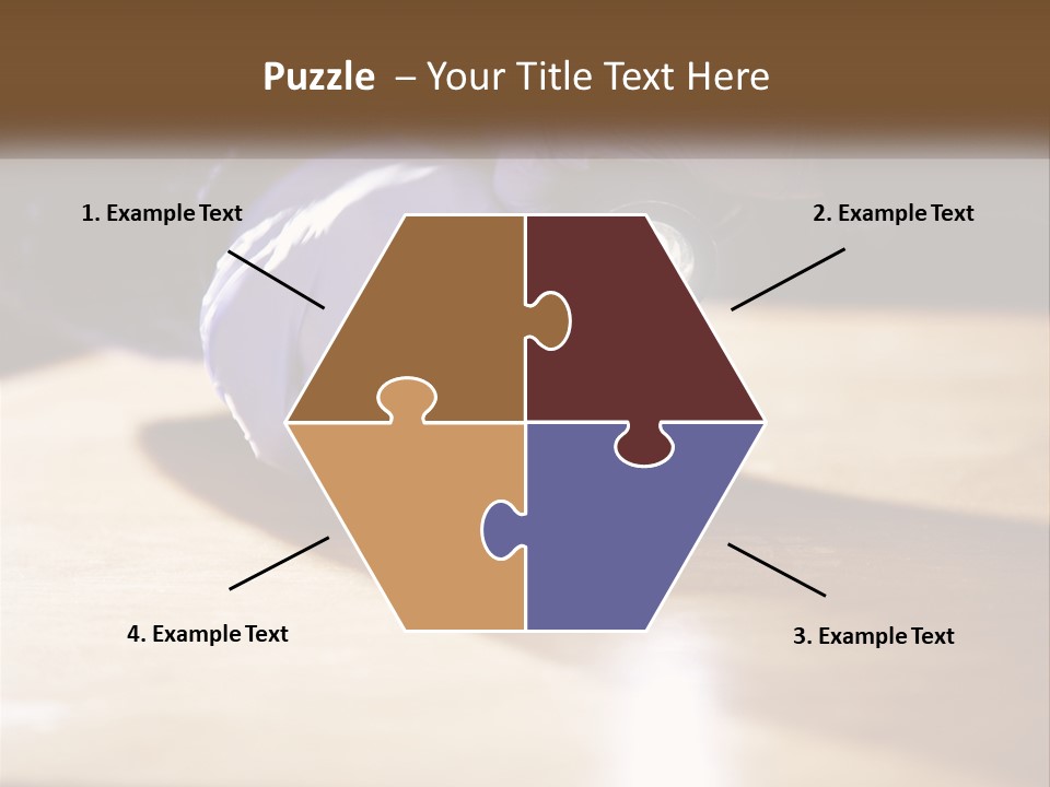 A Person Holding A Flashlight On Top Of A Wooden Table PowerPoint Template