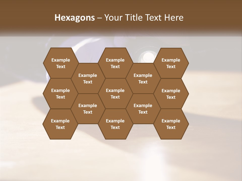 A Person Holding A Flashlight On Top Of A Wooden Table PowerPoint Template